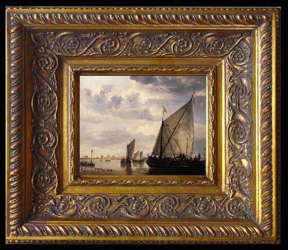 framed  Aelbert Cuyp River scene, Ta078